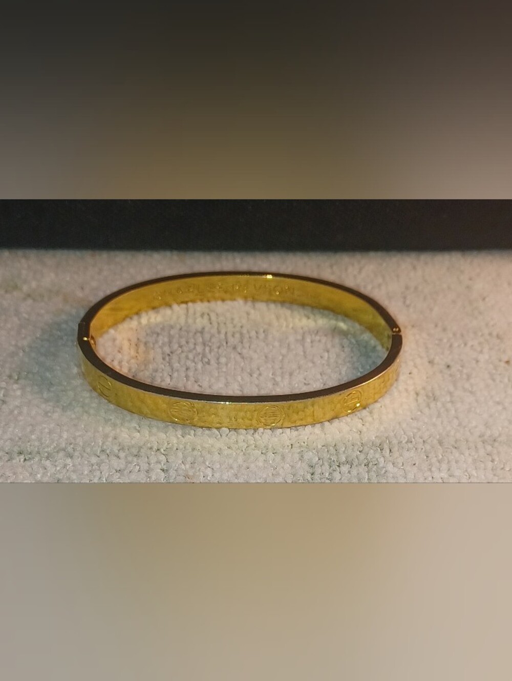 1970 Aldo Cipullo Charles Revson Love Bracelet Gold Electroplate 6.5"